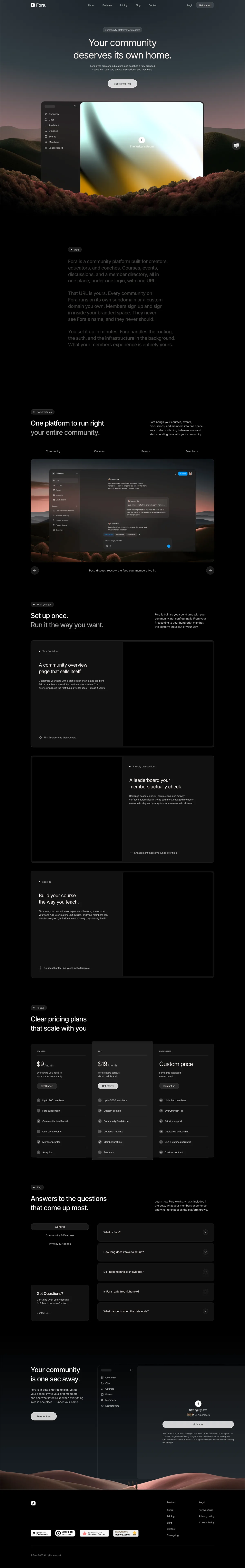 Fora screenshot